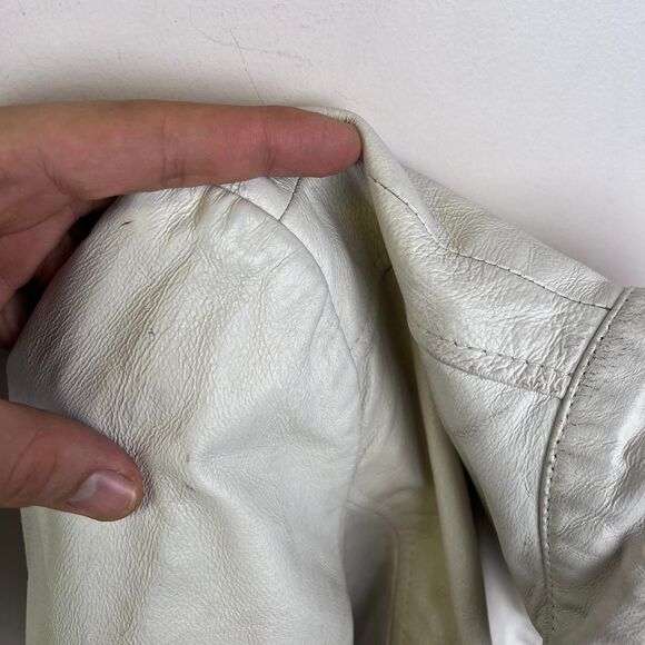 Vintage Wilsons Rock and Roll Leather Jacket "Live Free" Size L - Picture 6 of 8